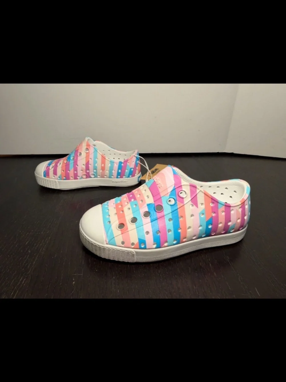 Native Jefferson Print Shoes Multicolor Pastel Stripe Little Kids/Toddler C7